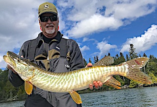 My 1st Tiger Muskie Fishing by Jeff at Fireside Lodge in Northwest Ontario Canada